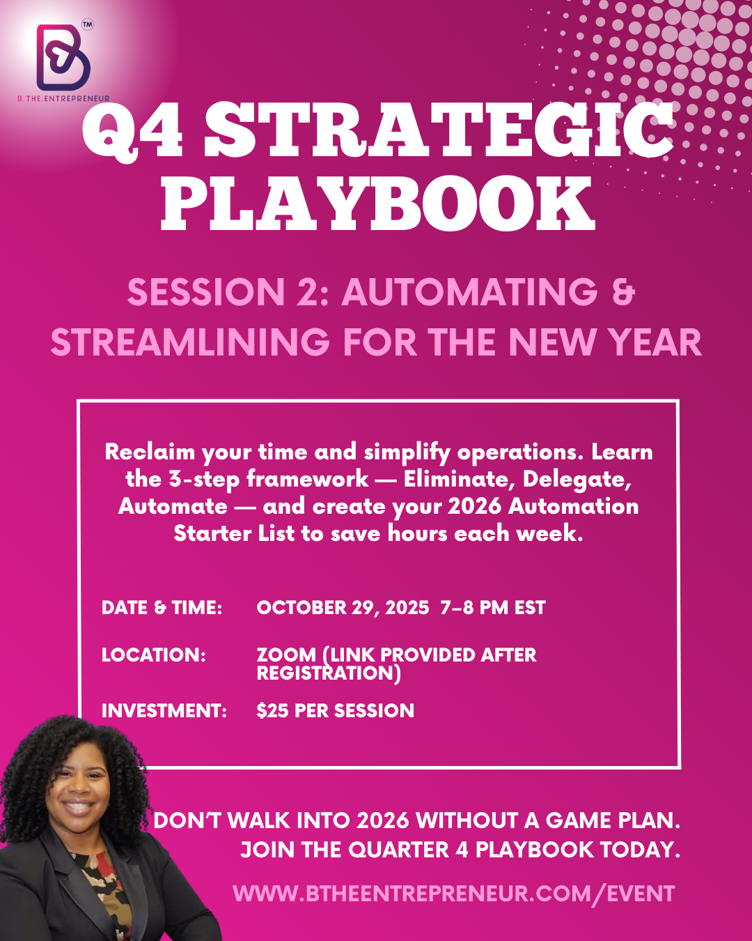 Q4 Strategic Playbook - Session 2: Automating & Streamlining for the New Year